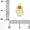 Brass Micro Pave Cubic Zirconia Charms KK-A240-05G-3