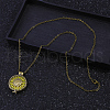 Iron Sunflower Aromatherapy Diffuser Locket Pendant Necklaces with Colorful Aromatherapy Slices Inside XW3307-1