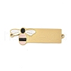 304 Stainless Steel Pink Enamel Connector Charms STAS-P377-16G-B-1