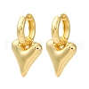 Heart Brass Hoop Earrings EJEW-D322-12G-01-4