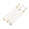 3Pcs Alloy Rhinestones Anklets AJEW-S083-01G-07-2