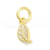 Real 18K Gold Plated Rack Plating Brass Enamel Charms KK-M293-25G-03-1