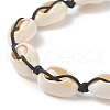 Natural Cowrie Shell Braided Beaded Anklets AJEW-AN00516-02-5