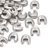 Letter Slider Beads for Watch Band Bracelet Making ALRI-O012-U-NR-1