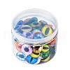 Eye Printed Glass Cabochons GGLA-BT0001-01-5