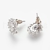 Cubic Zirconia Stud Earrings EJEW-P167-03P-2