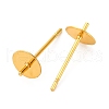 Brass Stud Earring Findings KK-D378-06G-2