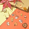 12Pcs 12 Styles Thanksgiving Theme Alloy Enamel Pendants FIND-YW0005-85-5