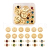 24Pcs 24 Styles 304 Stainless Steel Rhinestone Links/Connectors STAS-LS0001-26G-1
