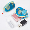 WADORN 14Pcs 7 Colors Retro Fan-Shaped Cloth Zipper Pouches CON-WR0001-08-5