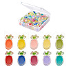 Craftdady 100Pcs 10 Colors Transparent Enamel Acrylic Beads TACR-CD0001-09-8