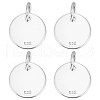Beebeecraft 4Pcs 925 Sterling Silver Pendants STER-BBC0005-37B-1