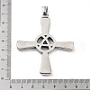 Retro 304 Stainless Steel Big Pendants STAS-I205-21AS-B-3