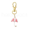 Umbrella Glass Seed Beaded Pendant Decorations HJEW-MZ00162-01-1