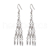 Non-Tarnish 304 Stainless Steel Link Bar Dangle Earrings EJEW-JE05965-02-1