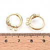 Brass Micro Pave Cubic Zirconia Hoop Earring Finding KK-N261-45G-3