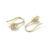 Brass Micro Pave Cubic Zirconia Earring Hooks KK-C048-13A-G-2