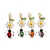 Handmade Lampwork Bees Pendant Decorations HJEW-TA00348-2