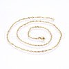 304 Stainless Steel Singapore Chain Necklaces MAK-L015-25C-2