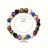 7 Chakra Energy Resin Round Beaded Stretch Bracelets WG95177-01-4