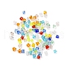 100Pcs 1 Set Glass Beads GLAA-D300-02L-2