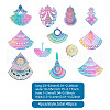 Fashewelry 48Pcs 12 Style 201 Stainless Steel Filigree Pendants STAS-FW0001-14-8