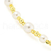 Brass Beaded Necklaces NJEW-P307-01G-2