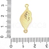 304 Stainless Steel Crystal Rhinestone Leaf Connector Charms STAS-V003-06G-3