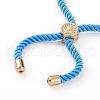 Adjustable Nylon Twisted Cord Slider Bracelets Sets BJEW-JB05858-4