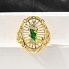 Adjustable Brass Cuff Rings for Women RJEW-F181-03G-3