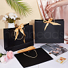 Rectangle Paper Shopping Storage Tote Bags with Ribbon ABAG-WH0038-58-3