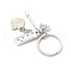 Tibetan Style Alloy Keychains KEYC-JKC01250-03-4