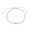 Brass Round Beads Braided Bead Bracelets for Women BJEW-JB11718-02-2