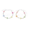2Pcs 2 Colors Plastic Beads Braided Bead Bracelets BJEW-JB11784-2