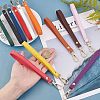 CHGCRAFT 12Pcs 12 Colors PU Leather Wrist Strap Keychains KEYC-CA0001-19-3