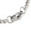 Non-Tarnish 304 Stainlessa Steel Curb Chain Pendant Necklaces NJEW-H034-02P-3