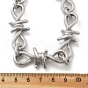 304 Stainless Steel Barb Wire Link Chain Necklaces for Women Men NJEW-A043-04P-5