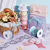   8 Rolls 8 Colors Rainbow Iridescent Laser Polyester Ribbon OCOR-PH0004-27-5