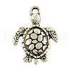 Tibetan Style Alloy Sea Turtle Pendants TIBEP-22101-AS-LF-1