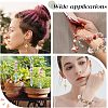  Transparent Spray Painted Glass European Beads and Cat Eye European Beads G-NB0002-55-7