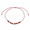 Natural Round Red Jasper Beads Braided Bead Bracelets for Women BJEW-JB11655-06-2