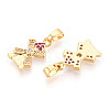 Brass Micro Pave Cubic Zirconia Pendants KK-N257-69G-2