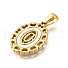 Golden 304 Stainless Steel Pendants STAS-K300-02G-O-2