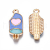 Rack Plating Alloy Enamel Pendants PALLOY-N172-036E-3