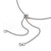 304 Stainless Steel Curb Chain Macrame Pouch Slider Necklace Making NJEW-JN05067-03-3