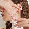 Clear Cubic Zirconia Moon Star Cross Dangle Hoop Earrings JE916A-6
