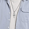 Eye of Horus Ankh Cross 304 Stainless Steel Pendant Wheat Chain Necklaces FS-WGA516E-03-1