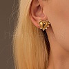 304 Stainless Steel Micro Pave Clear Cubic Zirconia Stud Earrings EJEW-R012-03G-1