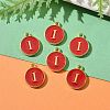 Golden Plated Alloy Enamel Charms X-ENAM-S118-03I-5