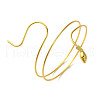 Alloy Upper Arm Open Cuff Bangles for Women BJEW-U037-01A-G-2